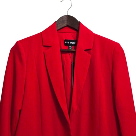 Steve Madden NWT Payton Blazer in Red Sz XS - Picture 3 of 11